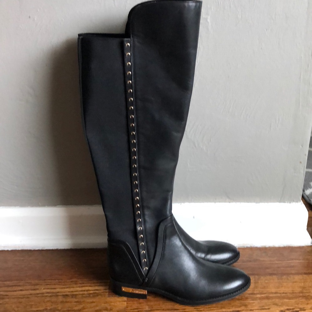 Black Vince camuto pardonal riding boots